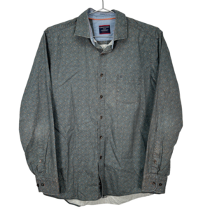 Casa‎ Moda Gray Circles Button Up Shirt Large 41/42